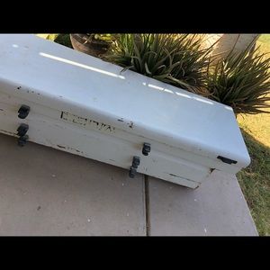 Hitch  $ 25 and Truck tools box $ 25